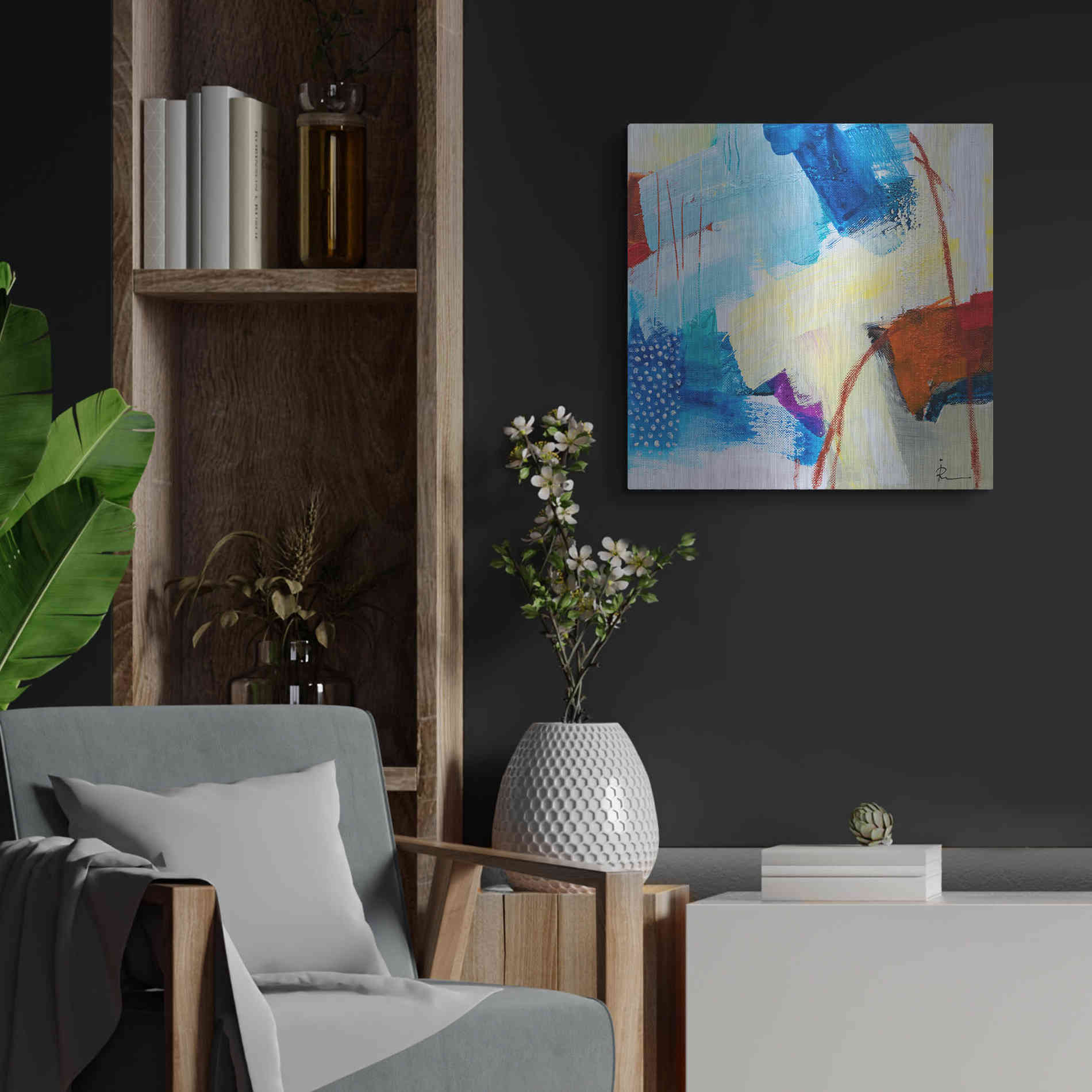 Luxe Metal Art 'Untitled 307' by Ira Ivanova, Metal Wall Art,24x24