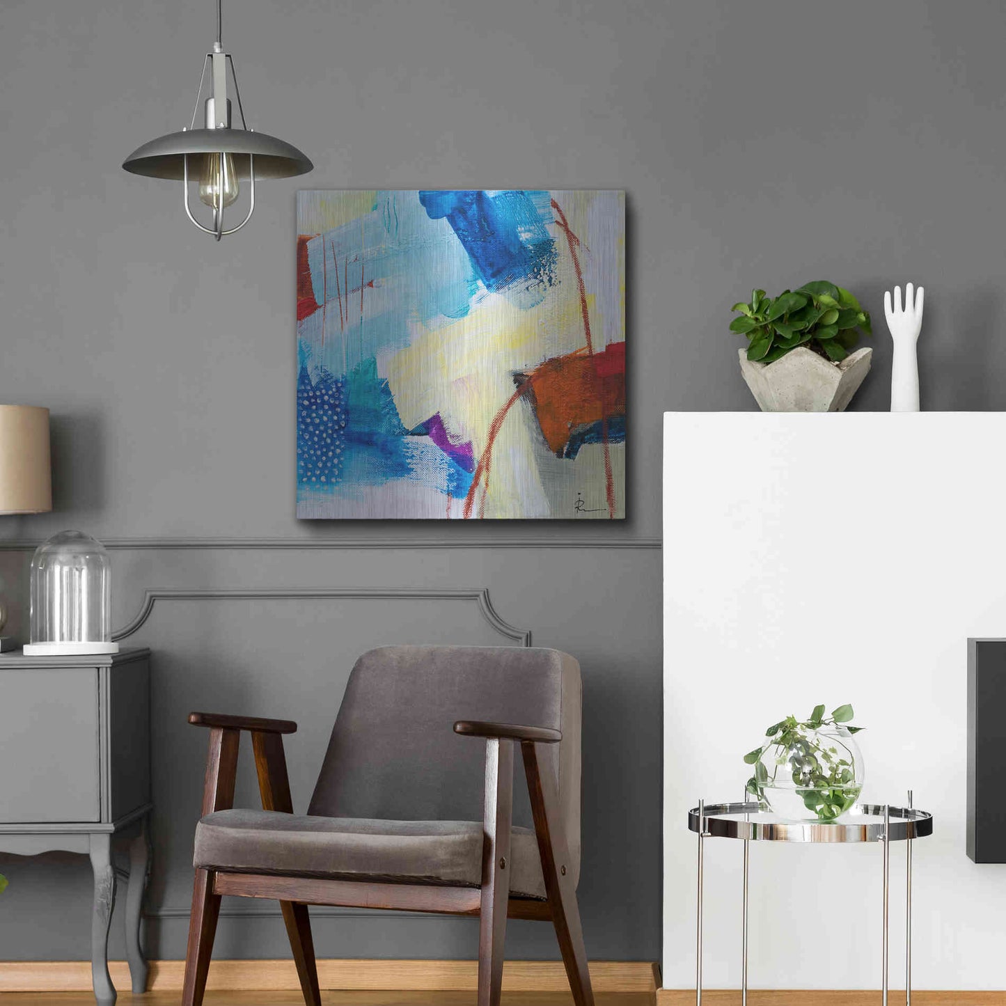 Luxe Metal Art 'Untitled 307' by Ira Ivanova, Metal Wall Art,24x24