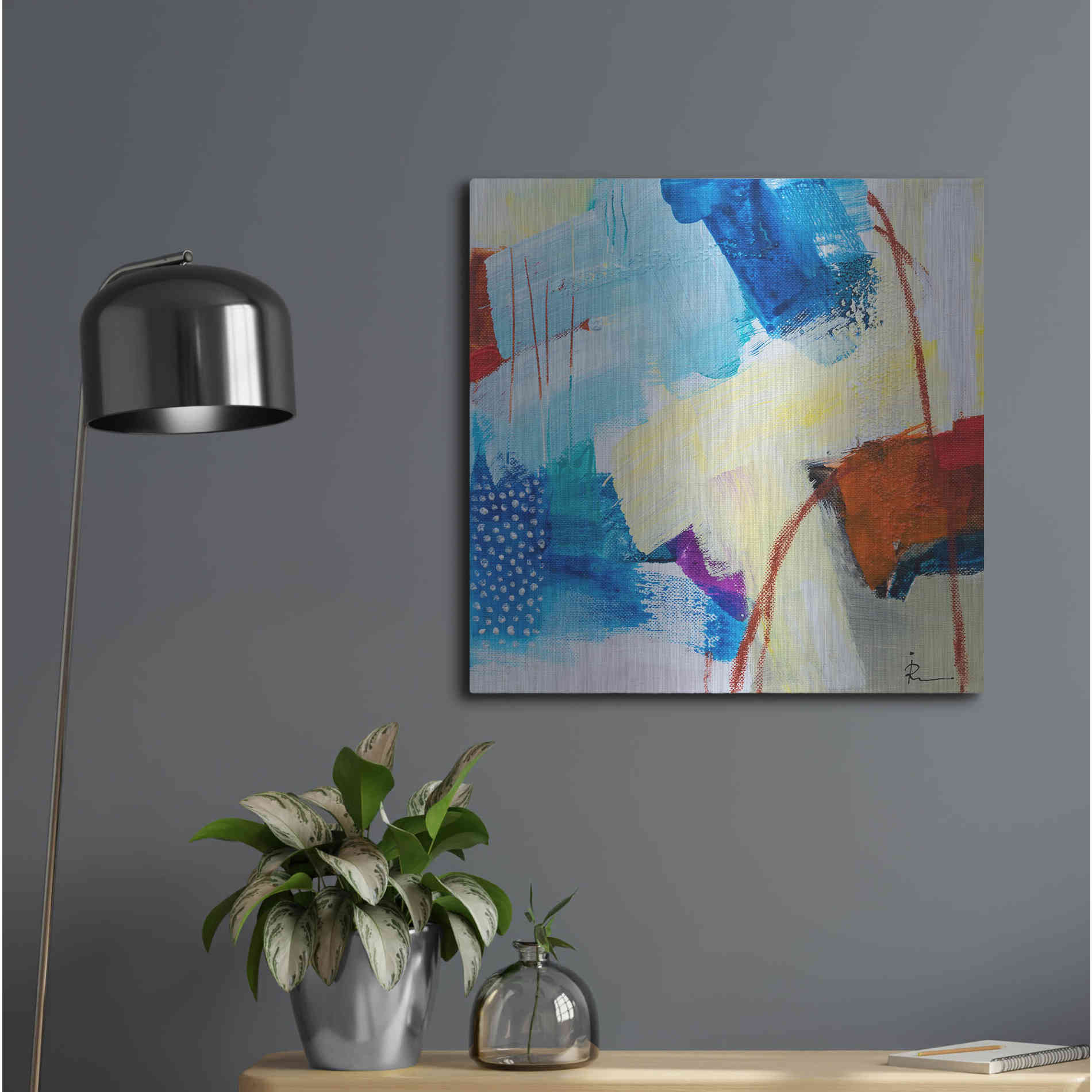Luxe Metal Art 'Untitled 307' by Ira Ivanova, Metal Wall Art,24x24
