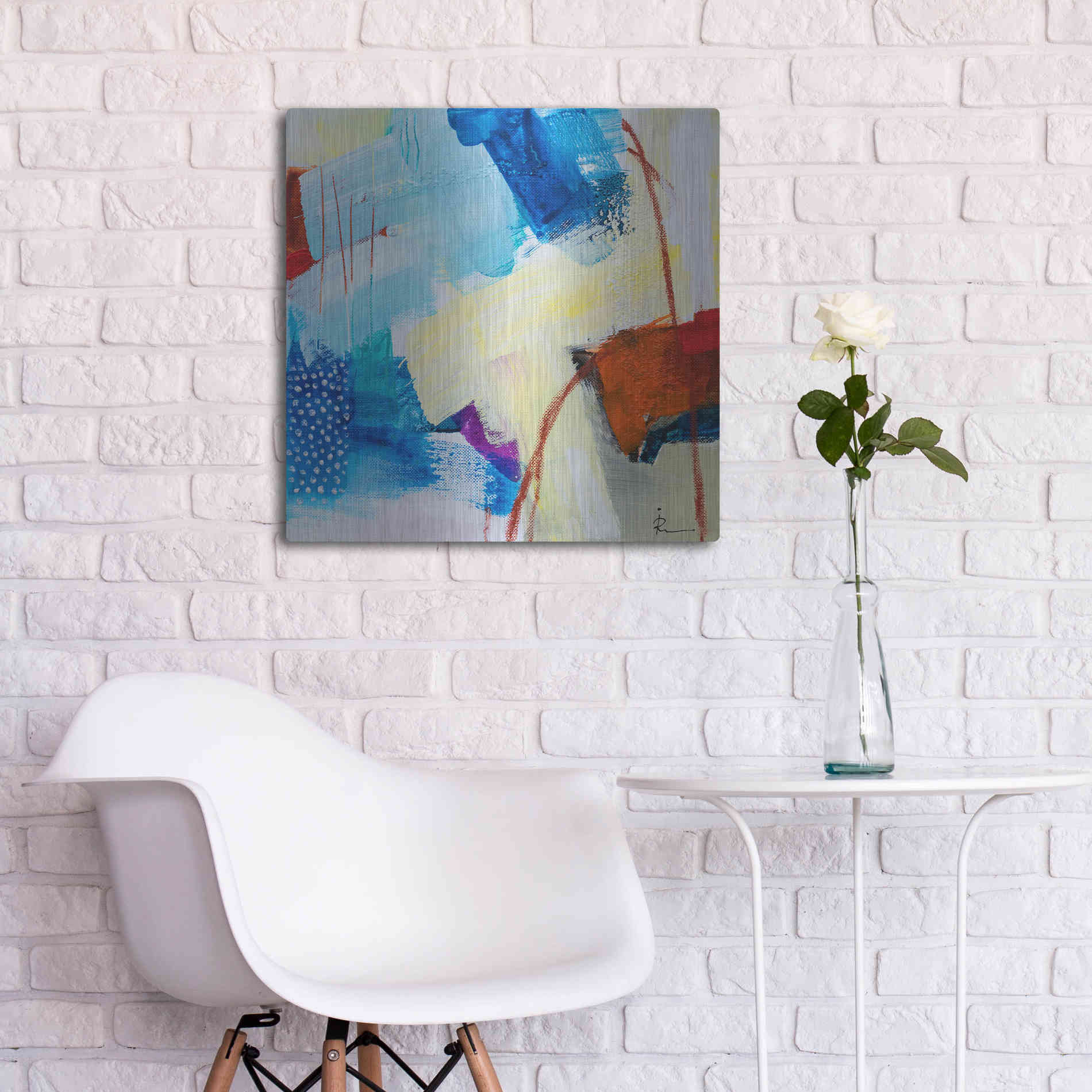 Luxe Metal Art 'Untitled 307' by Ira Ivanova, Metal Wall Art,24x24
