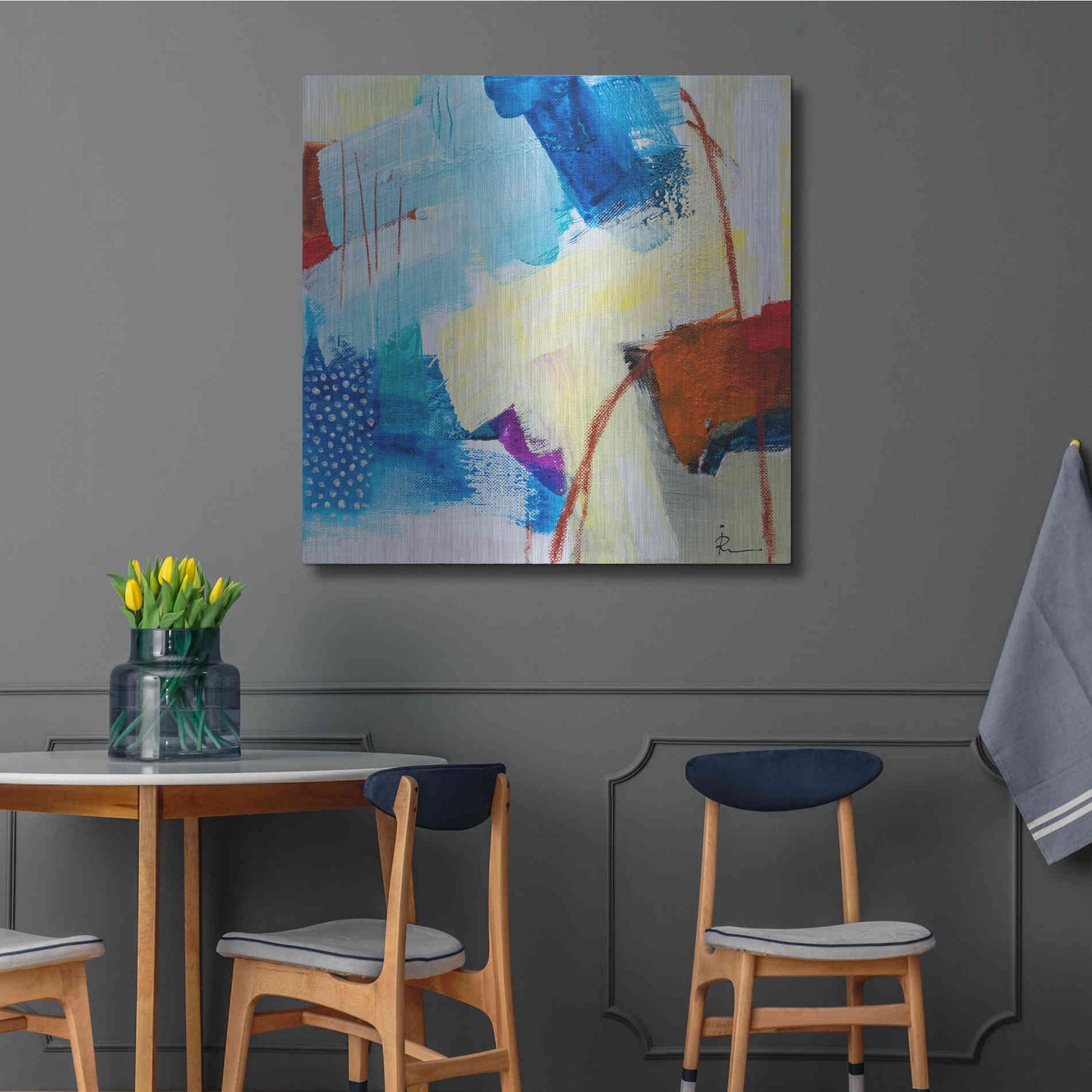Luxe Metal Art 'Untitled 307' by Ira Ivanova, Metal Wall Art,36x36