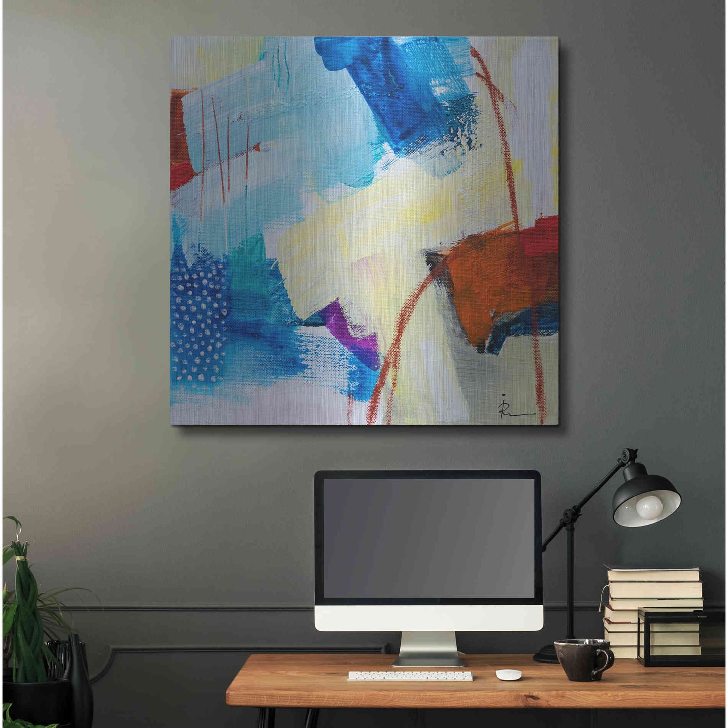 Luxe Metal Art 'Untitled 307' by Ira Ivanova, Metal Wall Art,36x36
