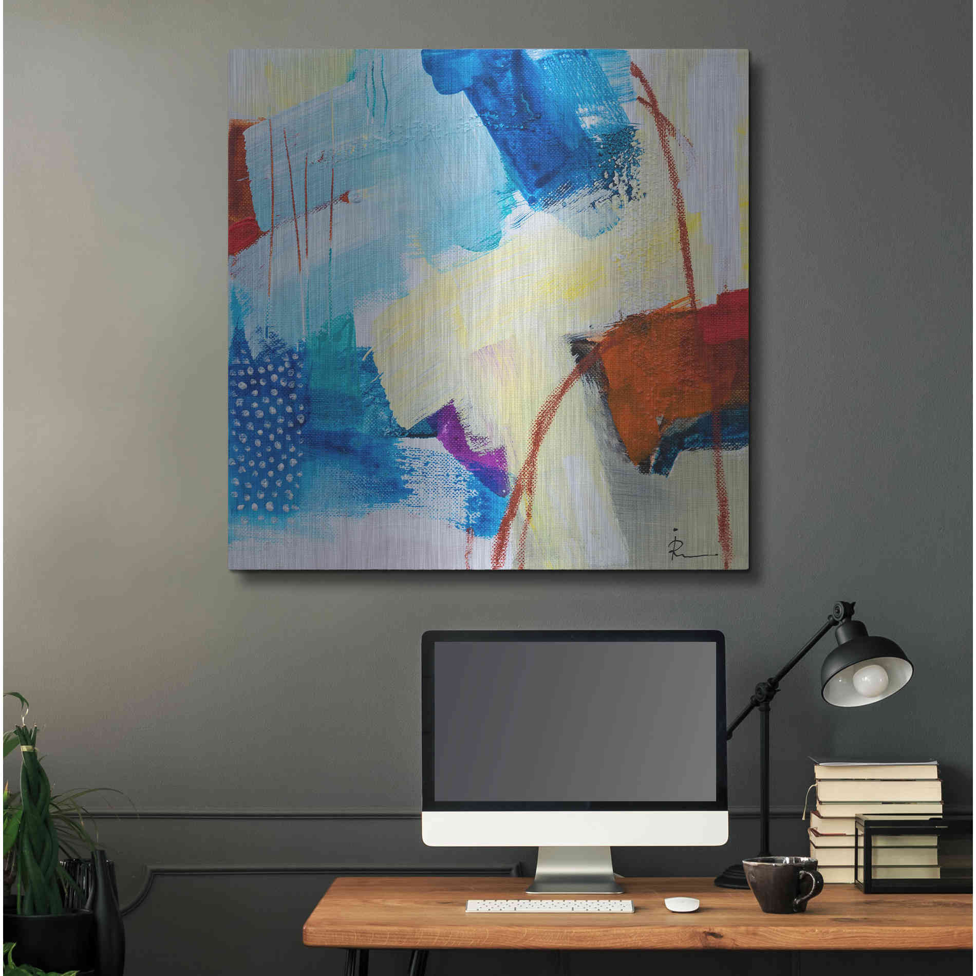Luxe Metal Art 'Untitled 307' by Ira Ivanova, Metal Wall Art,36x36