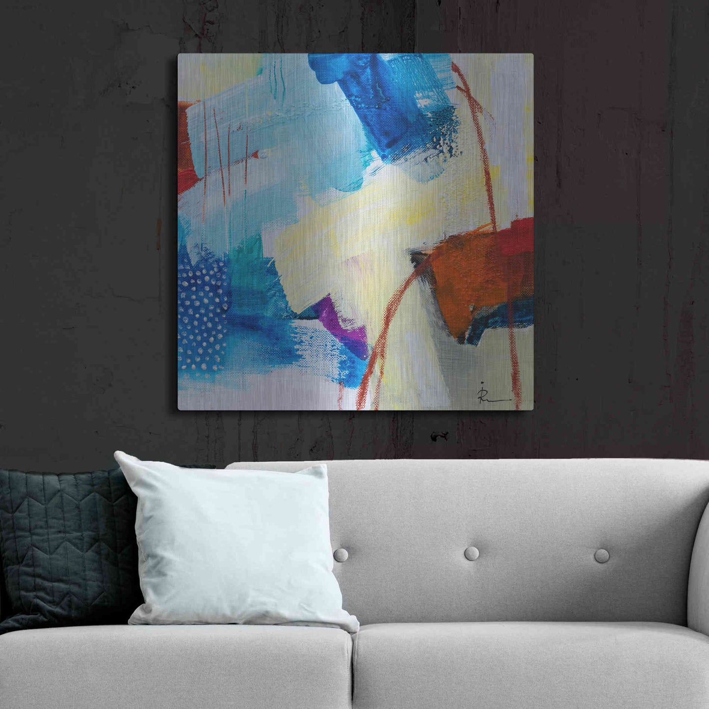 Luxe Metal Art 'Untitled 307' by Ira Ivanova, Metal Wall Art,36x36