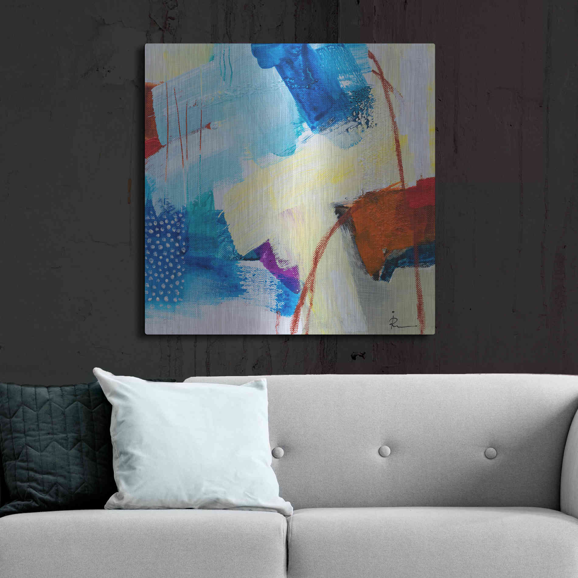 Luxe Metal Art 'Untitled 307' by Ira Ivanova, Metal Wall Art,36x36