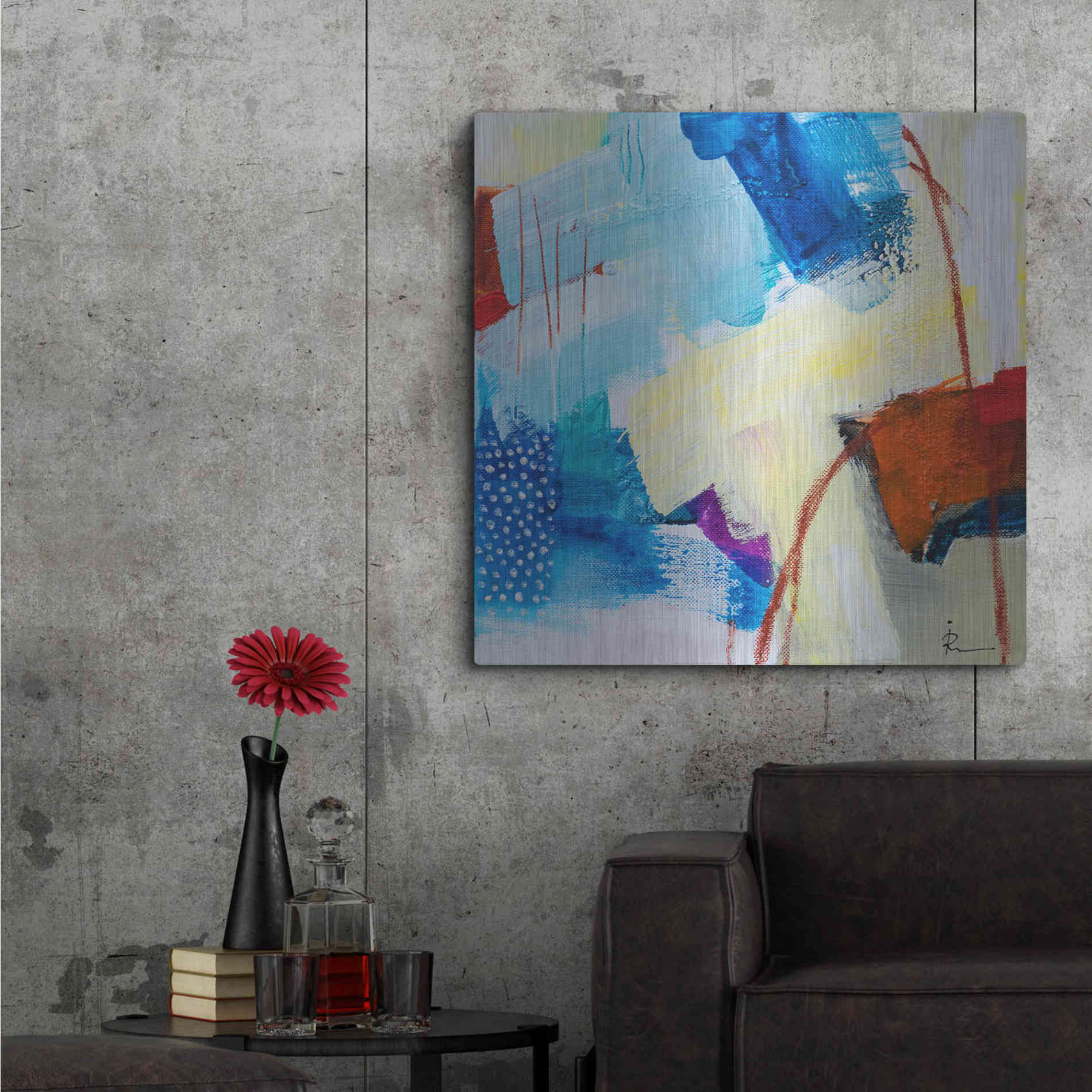 Luxe Metal Art 'Untitled 307' by Ira Ivanova, Metal Wall Art,36x36