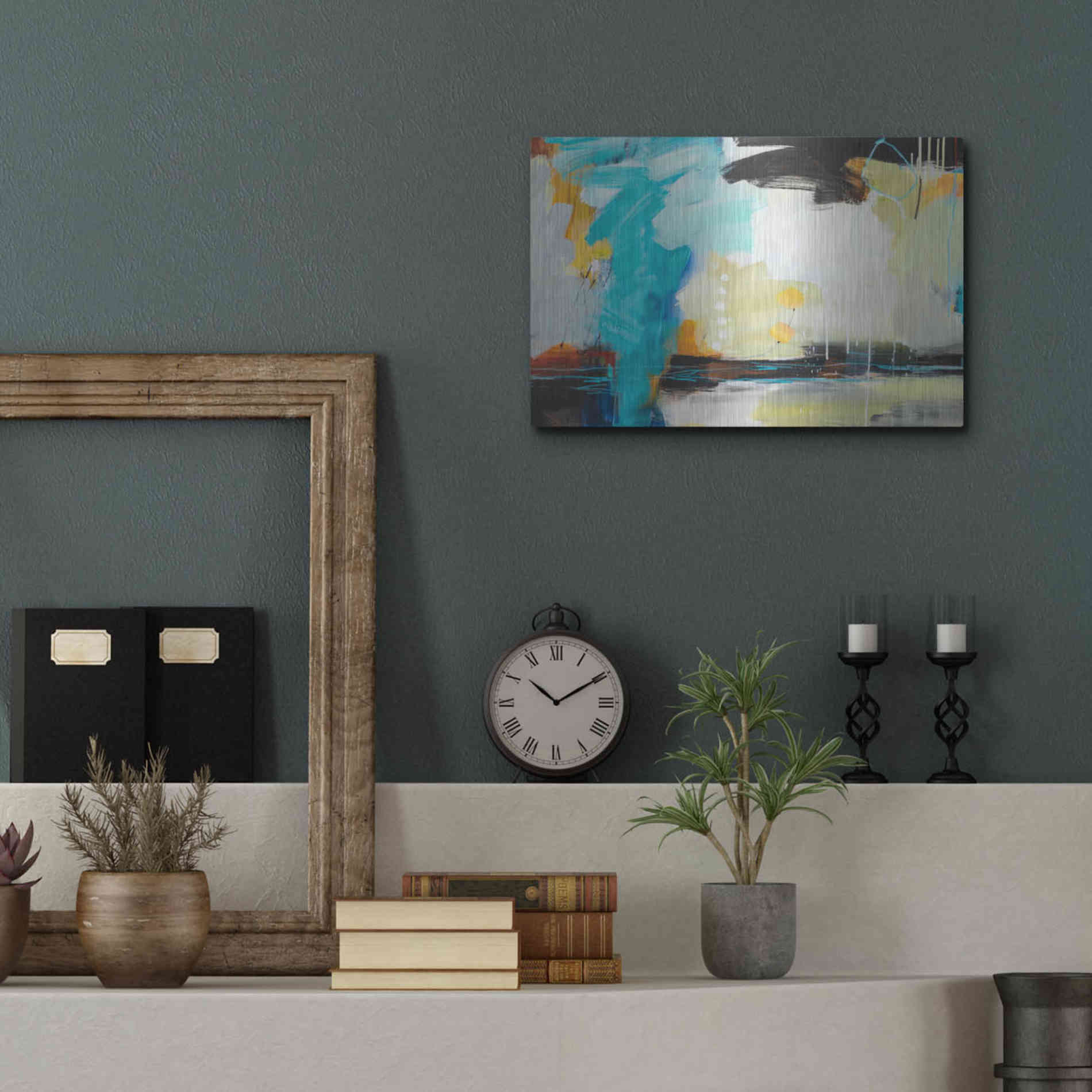 Luxe Metal Art 'Coast' by Ira Ivanova, Metal Wall Art,16x12