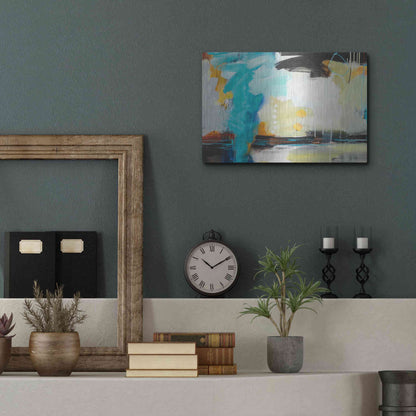 Luxe Metal Art 'Coast' by Ira Ivanova, Metal Wall Art,16x12