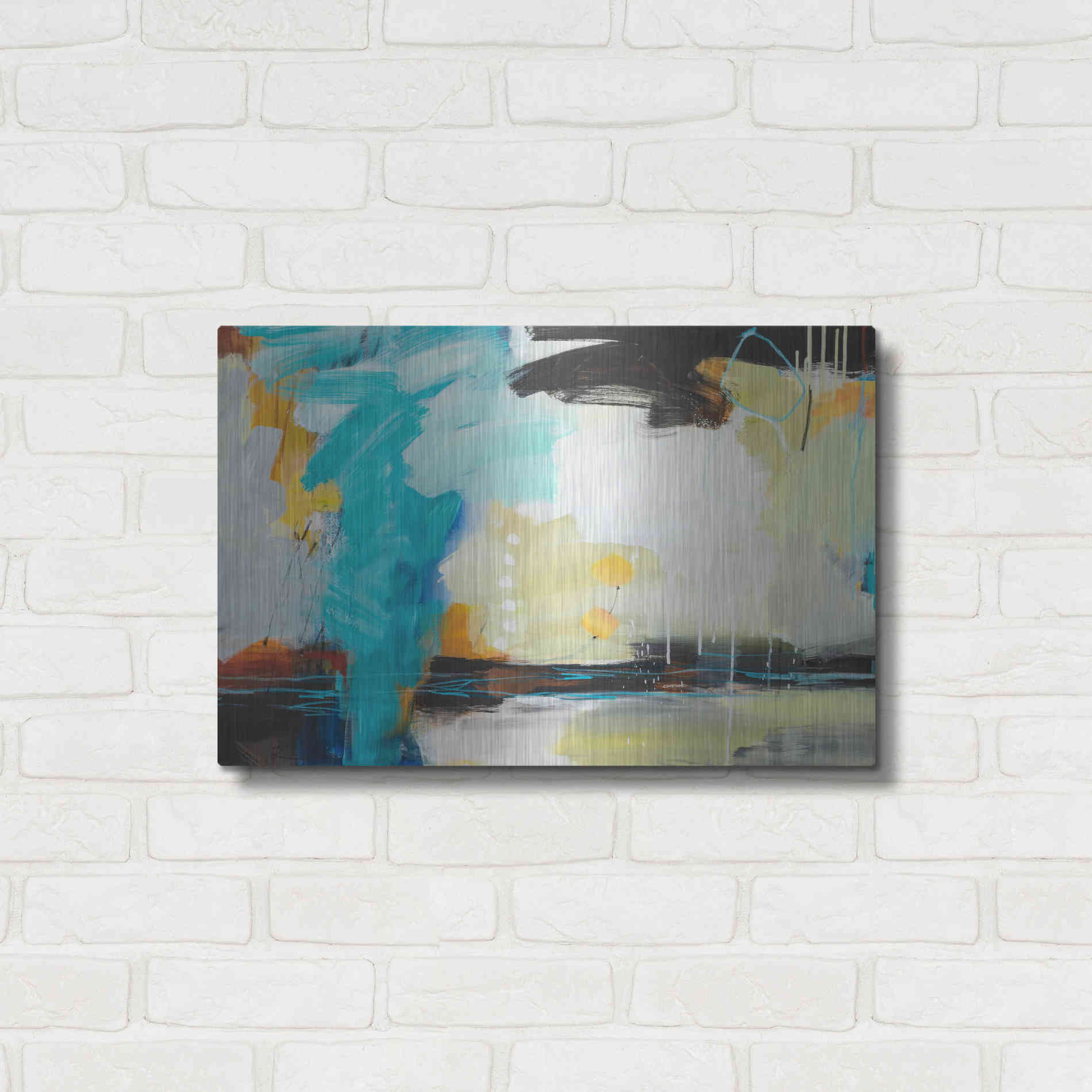 Luxe Metal Art 'Coast' by Ira Ivanova, Metal Wall Art,24x16