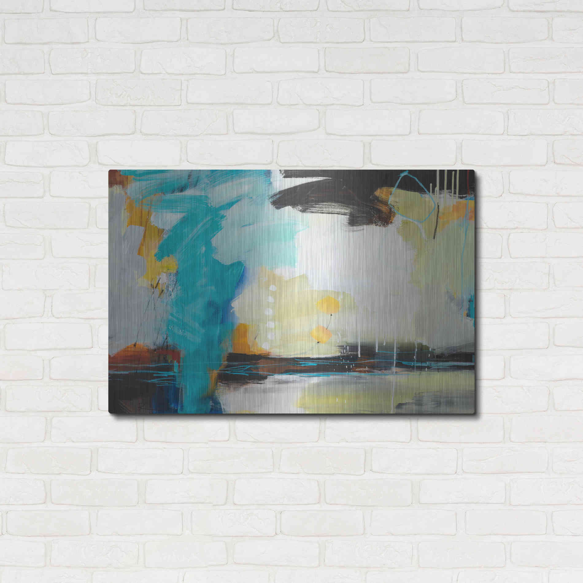 Luxe Metal Art 'Coast' by Ira Ivanova, Metal Wall Art,36x24