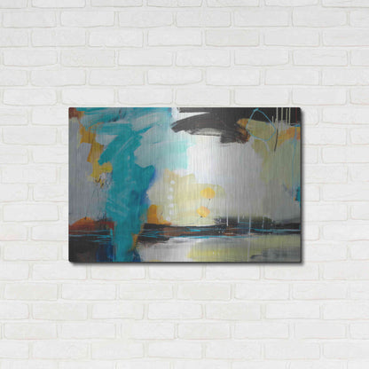 Luxe Metal Art 'Coast' by Ira Ivanova, Metal Wall Art,36x24