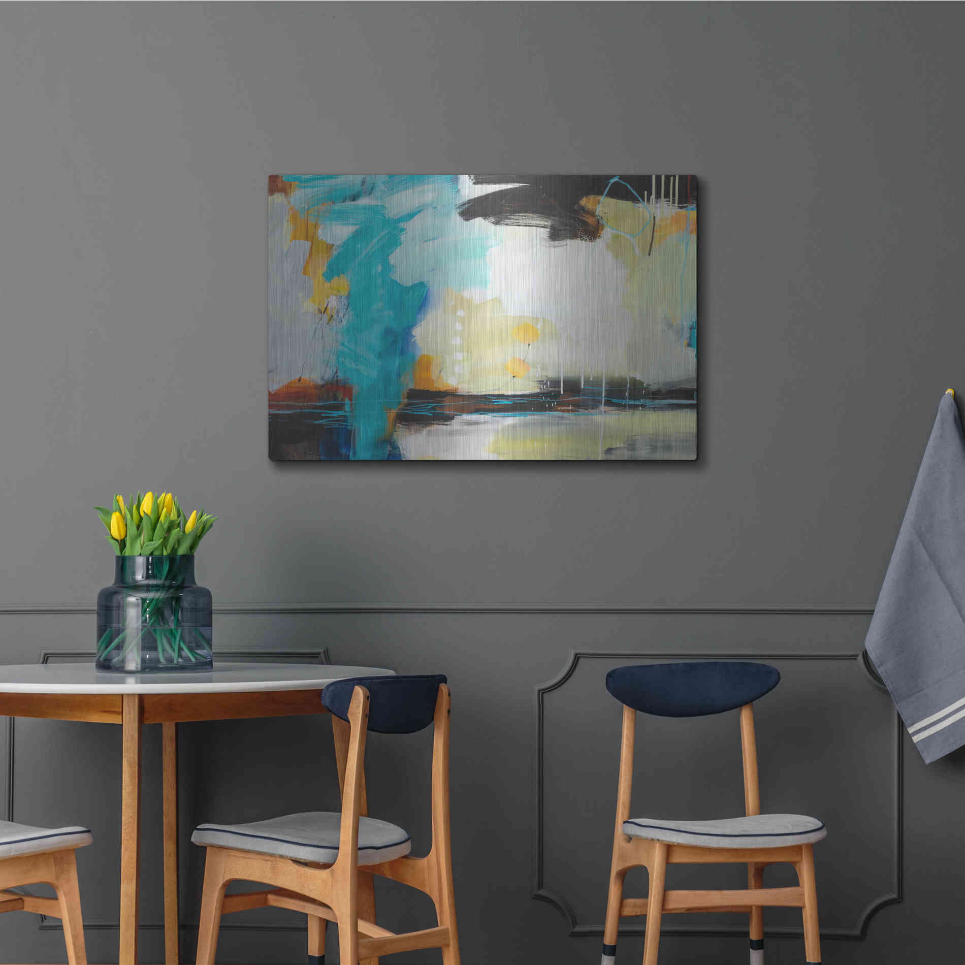 Luxe Metal Art 'Coast' by Ira Ivanova, Metal Wall Art,36x24