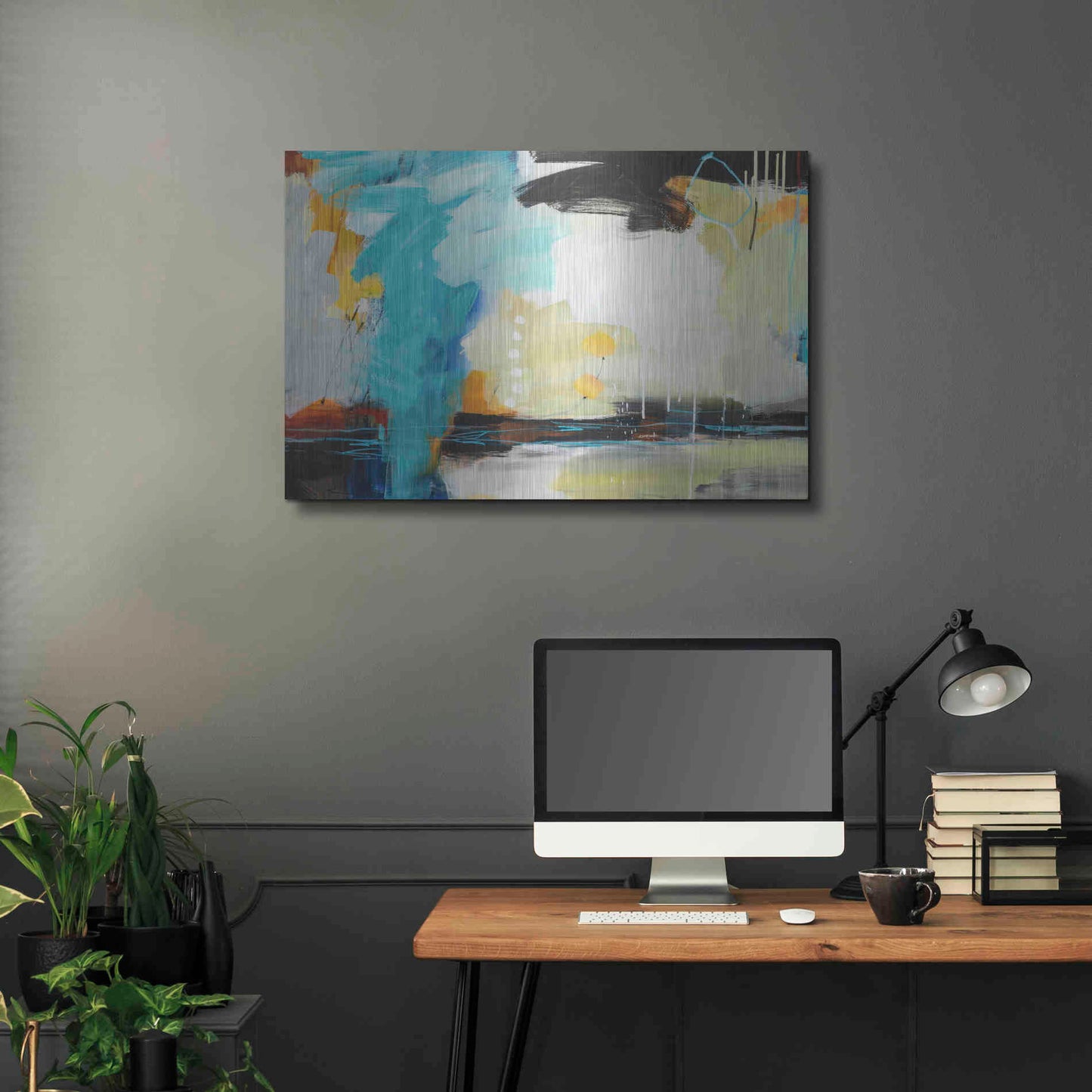 Luxe Metal Art 'Coast' by Ira Ivanova, Metal Wall Art,36x24