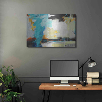 Luxe Metal Art 'Coast' by Ira Ivanova, Metal Wall Art,36x24