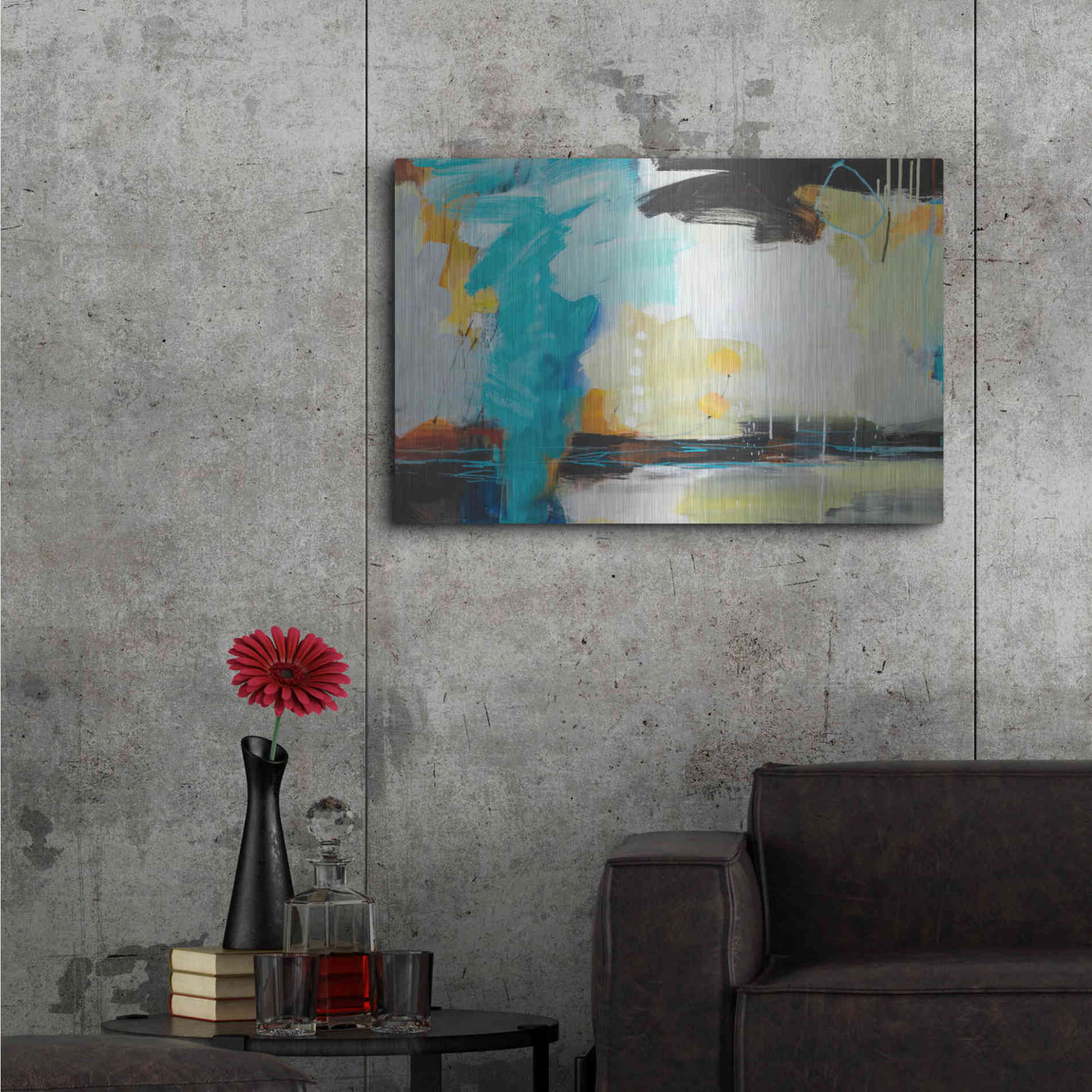 Luxe Metal Art 'Coast' by Ira Ivanova, Metal Wall Art,36x24