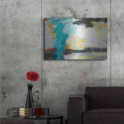 Luxe Metal Art 'Coast' by Ira Ivanova, Metal Wall Art,36x24