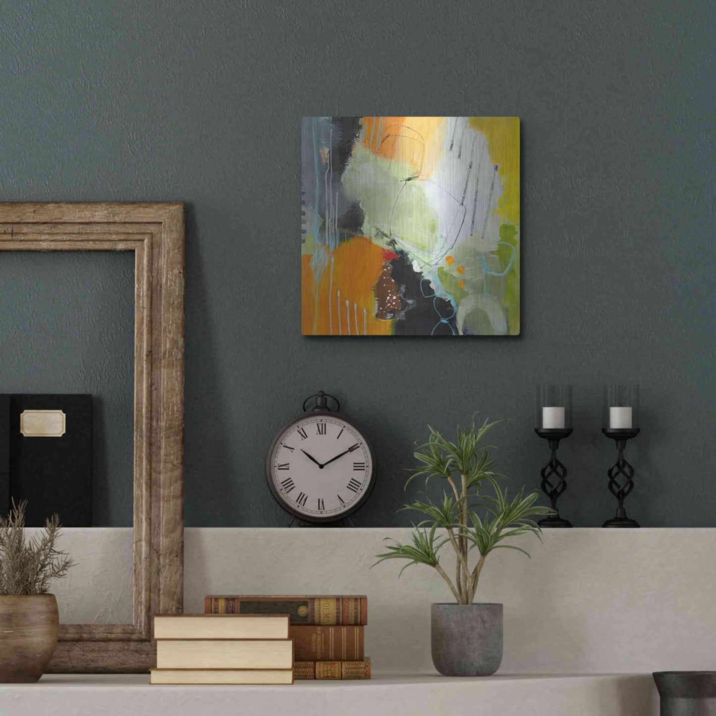 Luxe Metal Art 'Inspire 1' by Ira Ivanova, Metal Wall Art,12x12