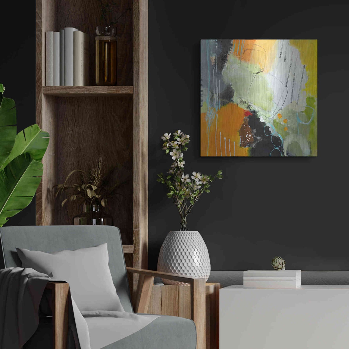 Luxe Metal Art 'Inspire 1' by Ira Ivanova, Metal Wall Art,24x24