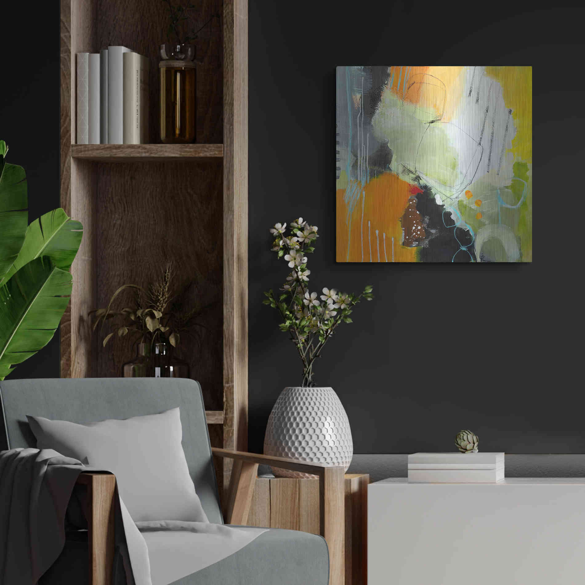 Luxe Metal Art 'Inspire 1' by Ira Ivanova, Metal Wall Art,24x24