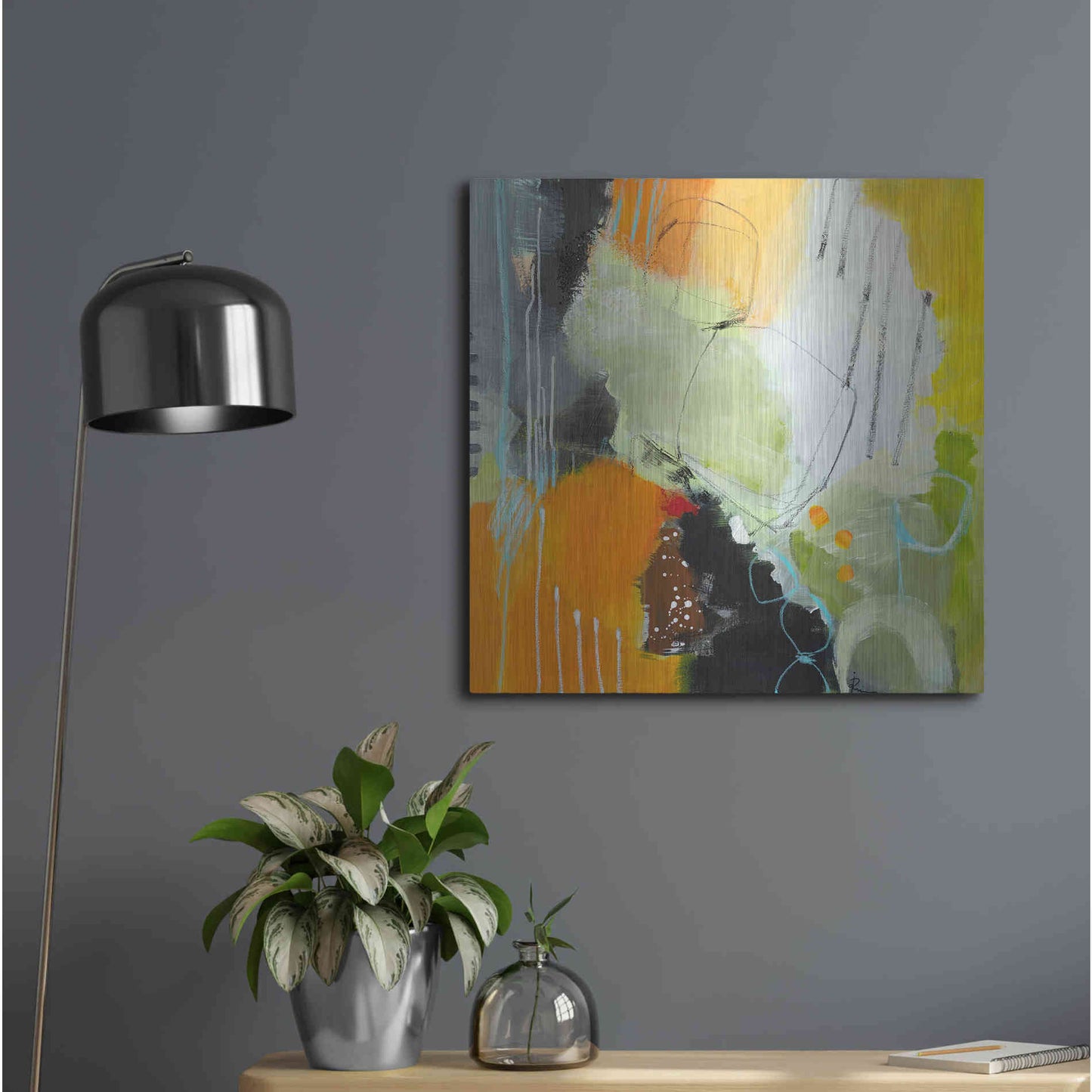 Luxe Metal Art 'Inspire 1' by Ira Ivanova, Metal Wall Art,24x24