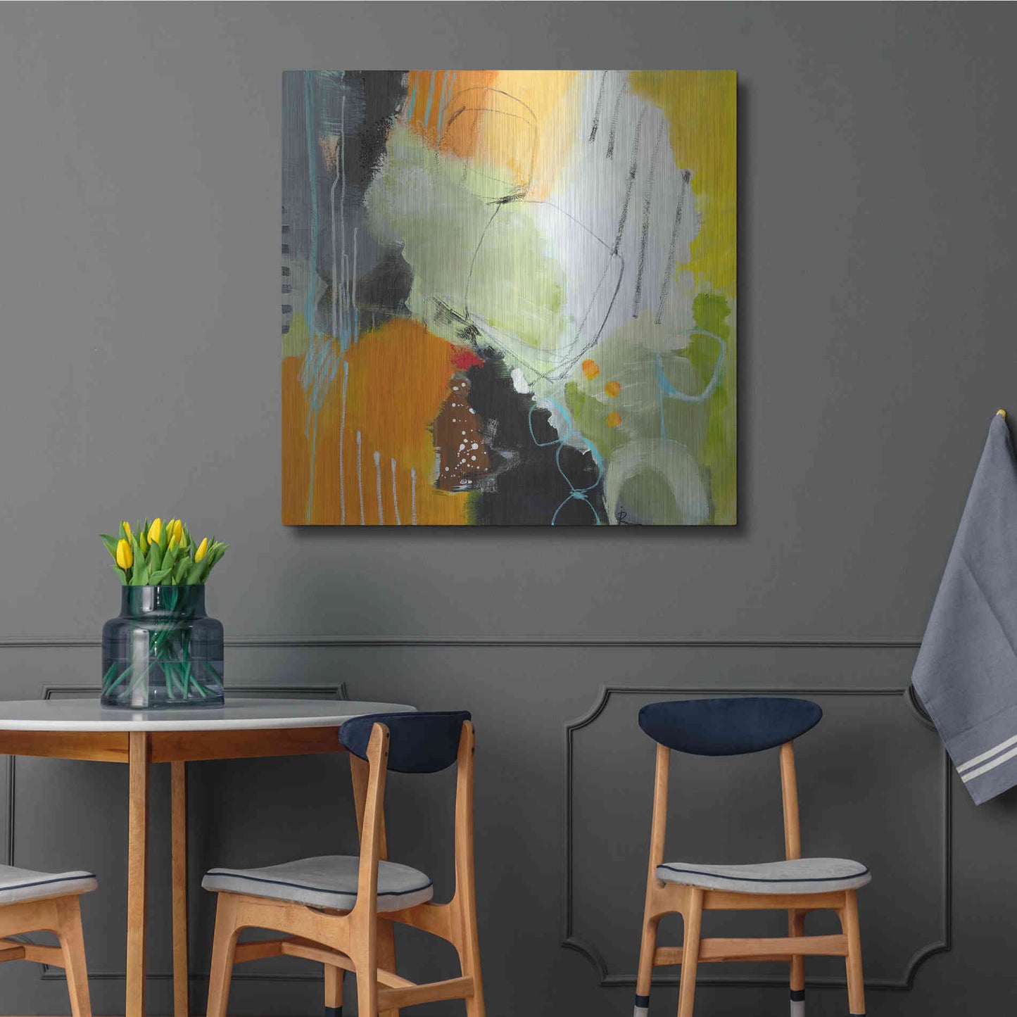 Luxe Metal Art 'Inspire 1' by Ira Ivanova, Metal Wall Art,36x36