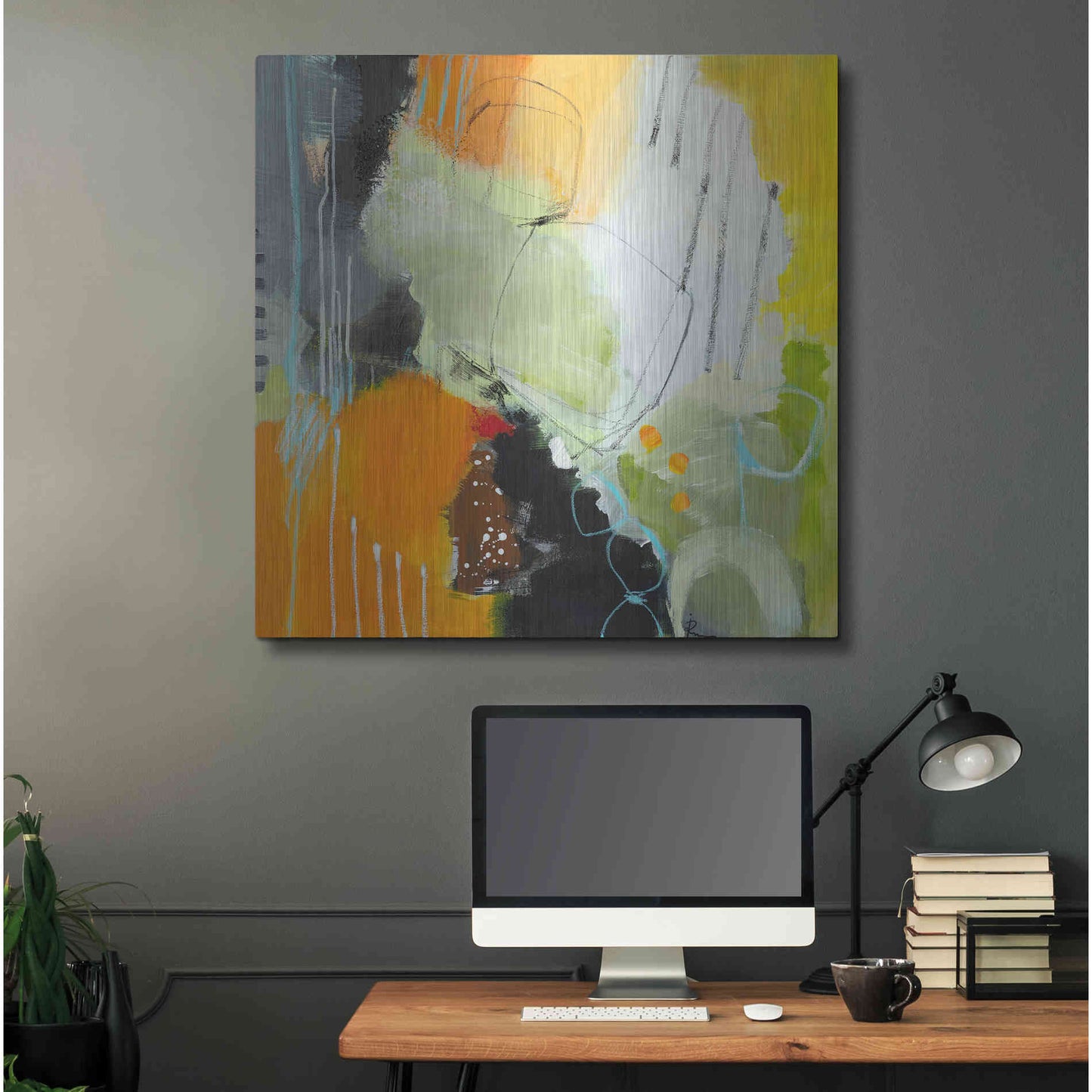 Luxe Metal Art 'Inspire 1' by Ira Ivanova, Metal Wall Art,36x36