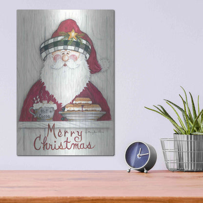 Luxe Metal Art 'Jolly St. Nick' by Mary Ann June, Metal Wall Art,12x16