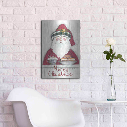 Luxe Metal Art 'Jolly St. Nick' by Mary Ann June, Metal Wall Art,16x24