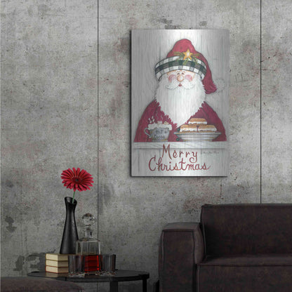 Luxe Metal Art 'Jolly St. Nick' by Mary Ann June, Metal Wall Art,24x36