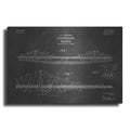 Luxe Metal Art 'Suspension Bridge Blueprint Patent Chalkboard' Metal Wall Art,
