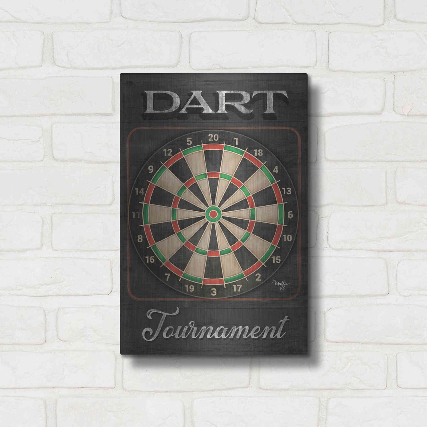 Luxe Metal Art 'Dart Tournament' by Mollie B, Metal Wall Art,12x16