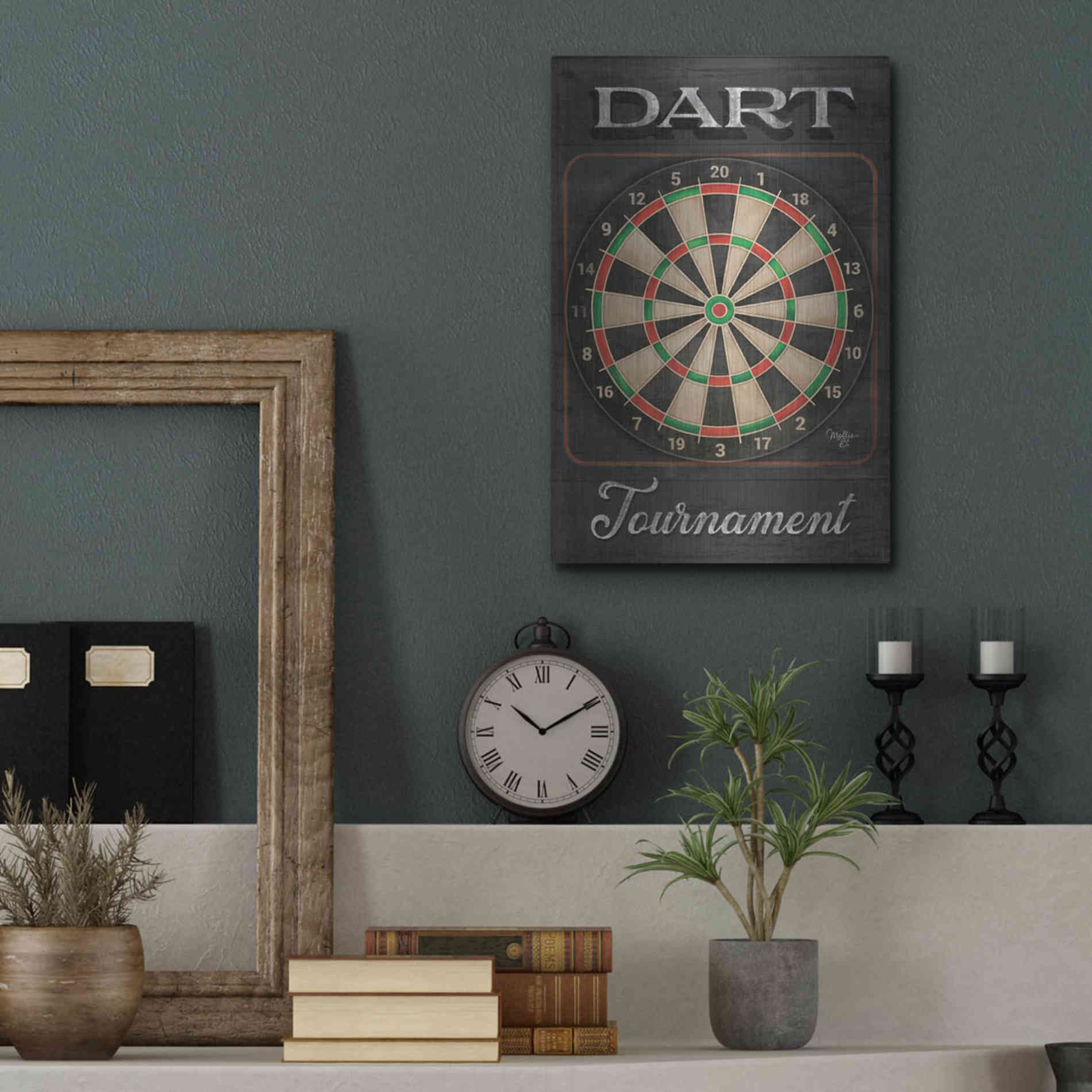 Luxe Metal Art 'Dart Tournament' by Mollie B, Metal Wall Art,12x16