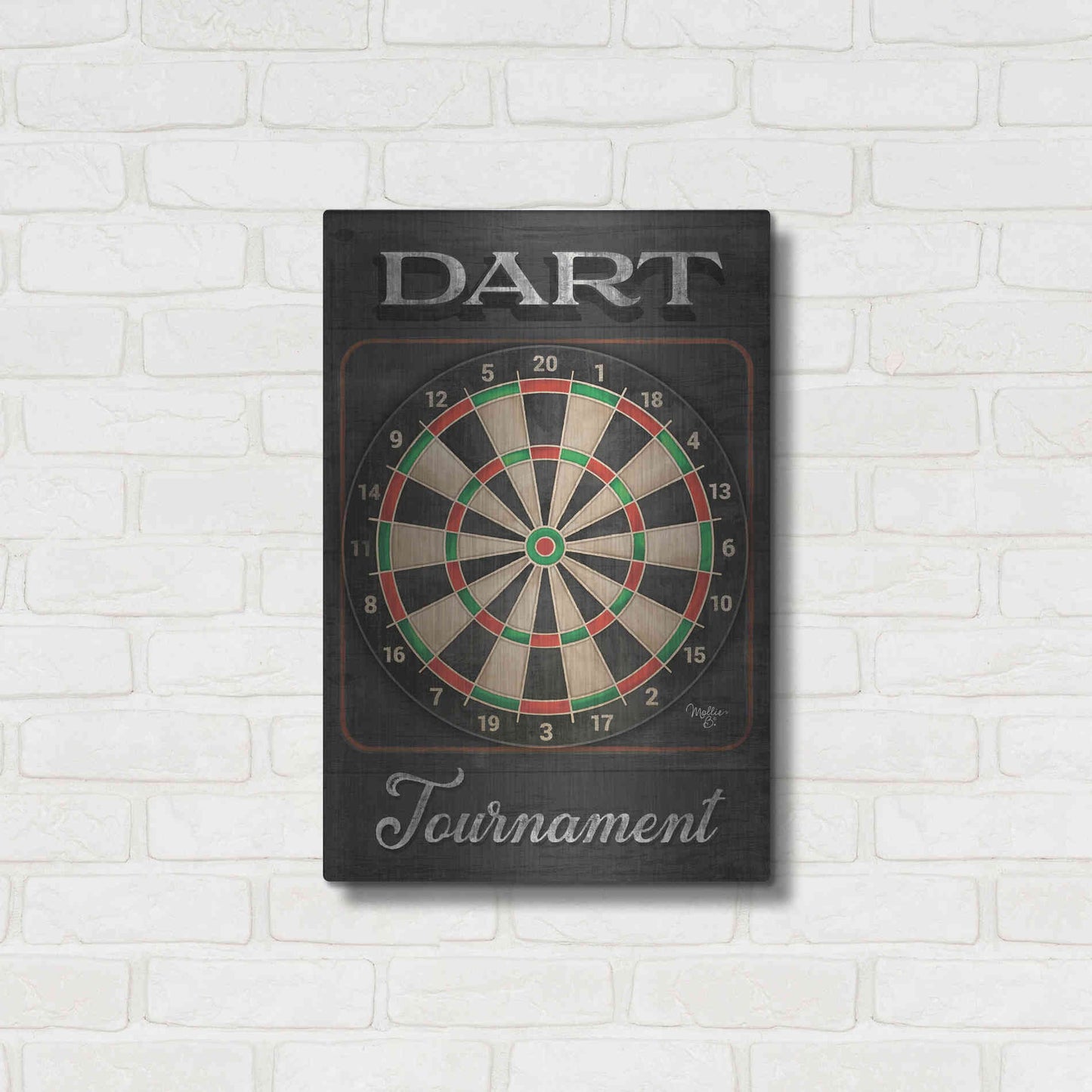Luxe Metal Art 'Dart Tournament' by Mollie B, Metal Wall Art,16x24