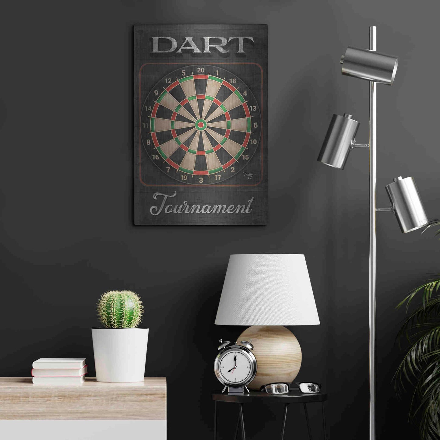 Luxe Metal Art 'Dart Tournament' by Mollie B, Metal Wall Art,16x24