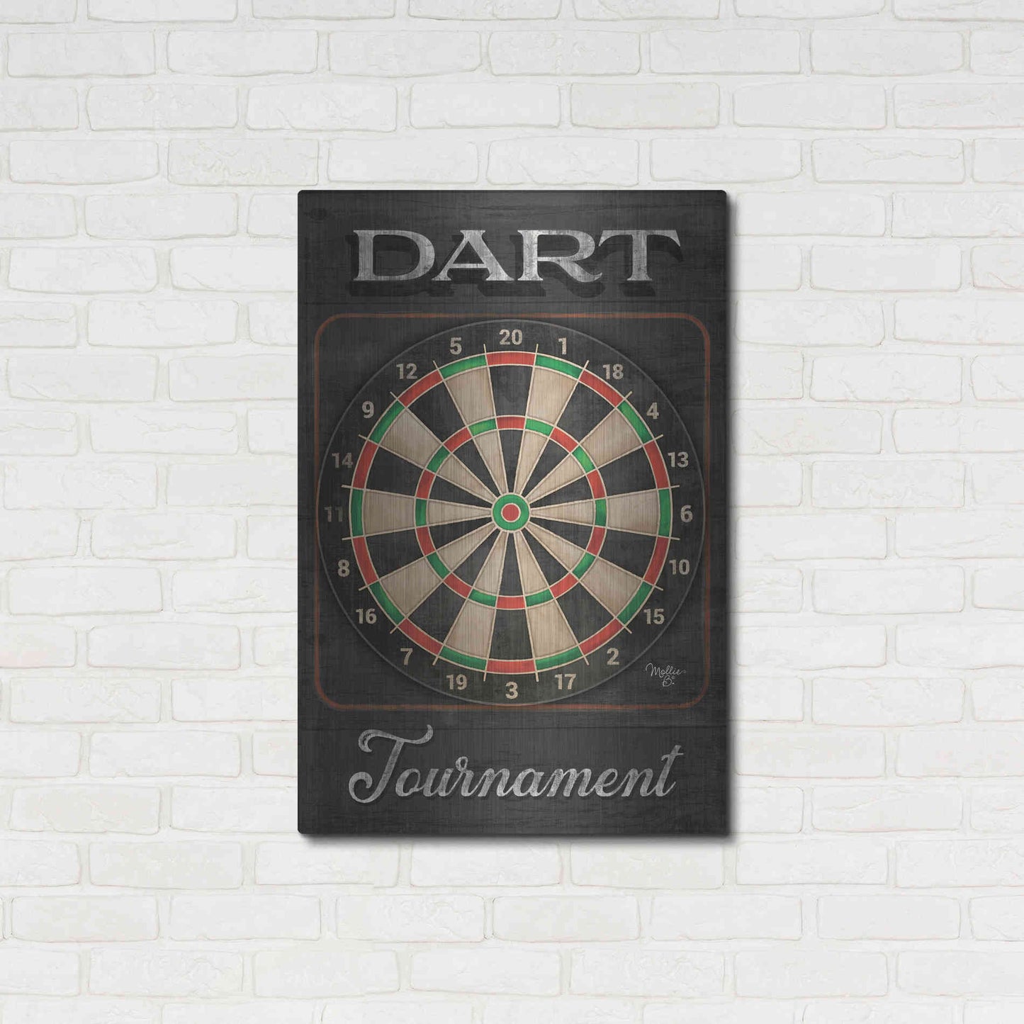 Luxe Metal Art 'Dart Tournament' by Mollie B, Metal Wall Art,24x36
