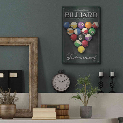 Luxe Metal Art 'Billiards Tournament' by Mollie B, Metal Wall Art,12x16