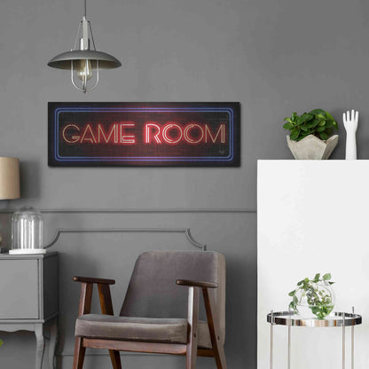 Luxe Metal Art 'Game Room Neon Sign' by Mollie B, Metal Wall Art,36x12