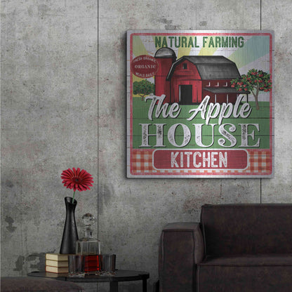 Luxe Metal Art 'The Apple House Kitchen' by Mollie B, Metal Wall Art,36x36