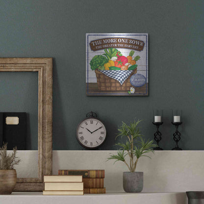 Luxe Metal Art 'The More One Sows' by Mollie B, Metal Wall Art,12x12