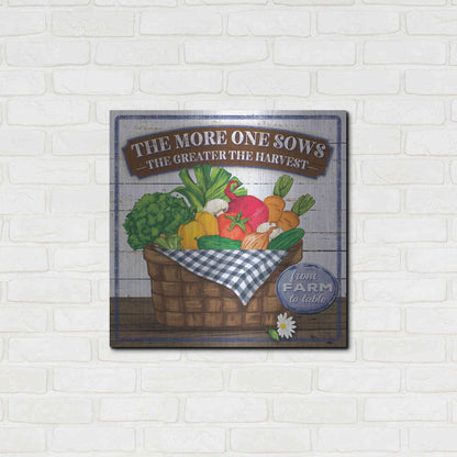 Luxe Metal Art 'The More One Sows' by Mollie B, Metal Wall Art,24x24