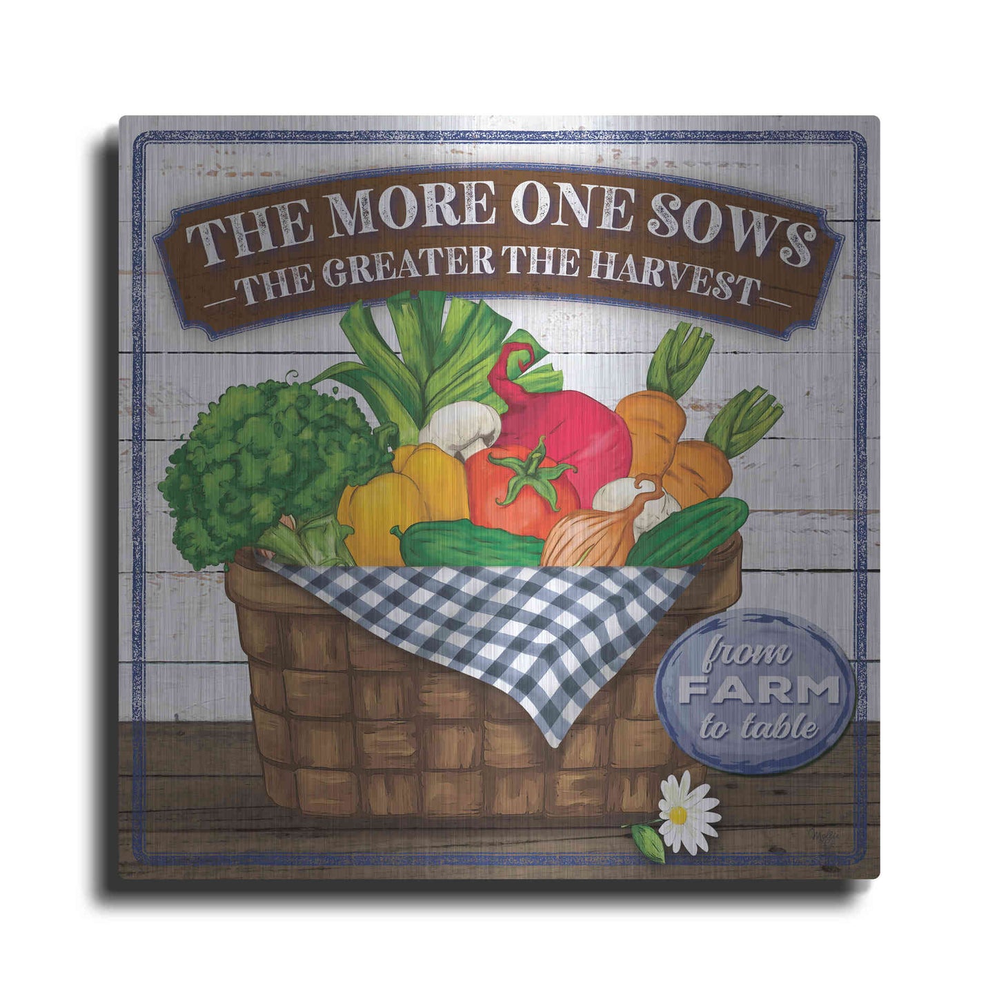 Luxe Metal Art 'The More One Sows' by Mollie B, Metal Wall Art