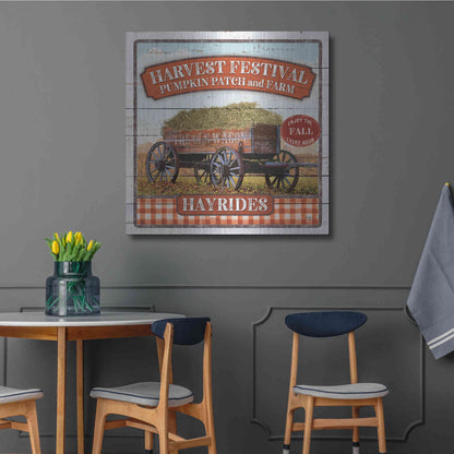 Luxe Metal Art 'Harvest Festival' by Mollie B, Metal Wall Art,36x36