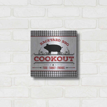 Luxe Metal Art 'Backyard BBQ Cookout' by Mollie B, Metal Wall Art,12x12