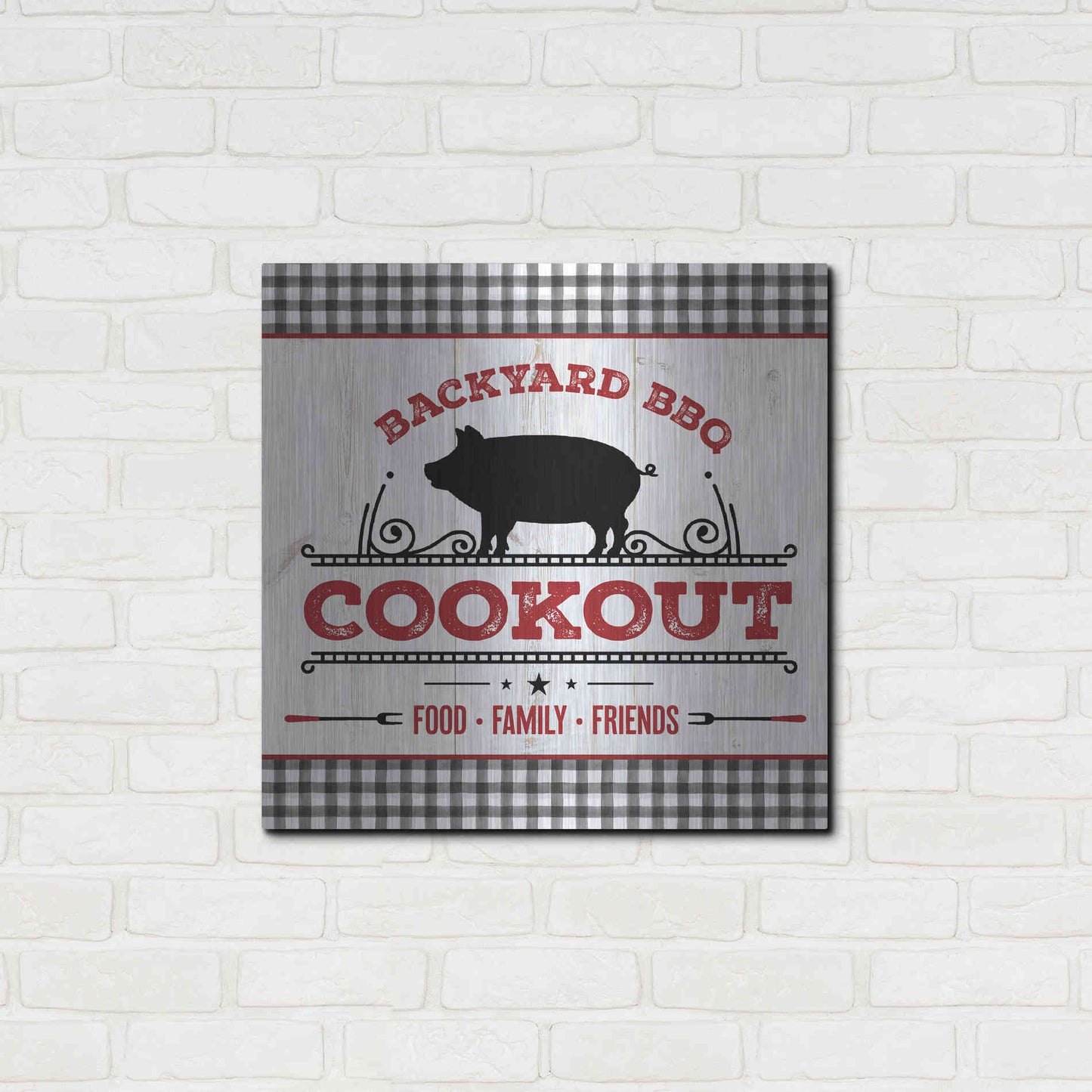 Luxe Metal Art 'Backyard BBQ Cookout' by Mollie B, Metal Wall Art,24x24