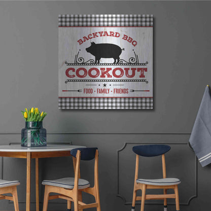 Luxe Metal Art 'Backyard BBQ Cookout' by Mollie B, Metal Wall Art,36x36