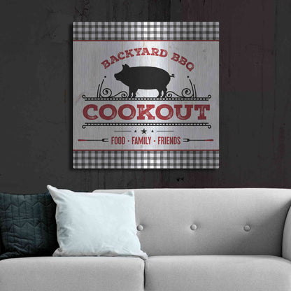 Luxe Metal Art 'Backyard BBQ Cookout' by Mollie B, Metal Wall Art,36x36