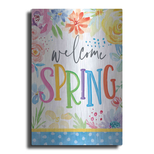 Luxe Metal Art 'Welcome Spring' by Mollie B, Metal Wall Art