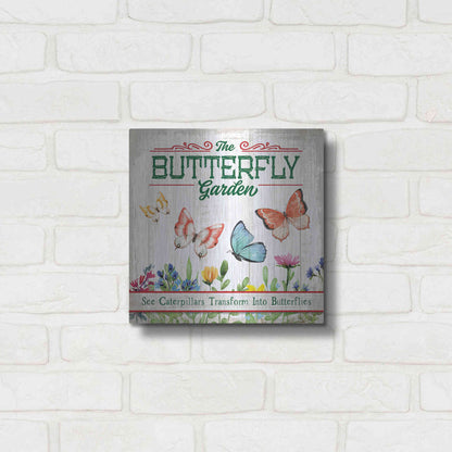 Luxe Metal Art 'Butterly Farm' by Mollie B, Metal Wall Art,12x12