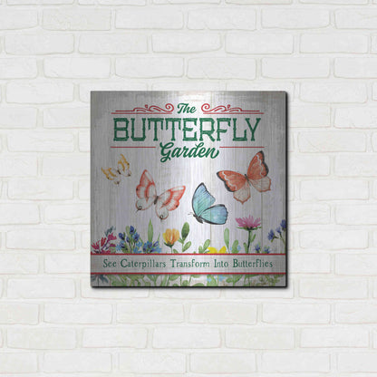 Luxe Metal Art 'Butterly Farm' by Mollie B, Metal Wall Art,24x24