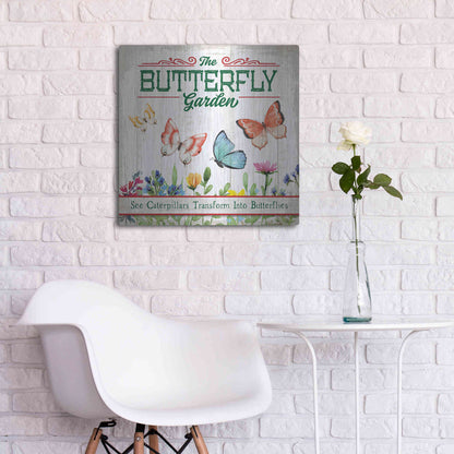 Luxe Metal Art 'Butterly Farm' by Mollie B, Metal Wall Art,24x24